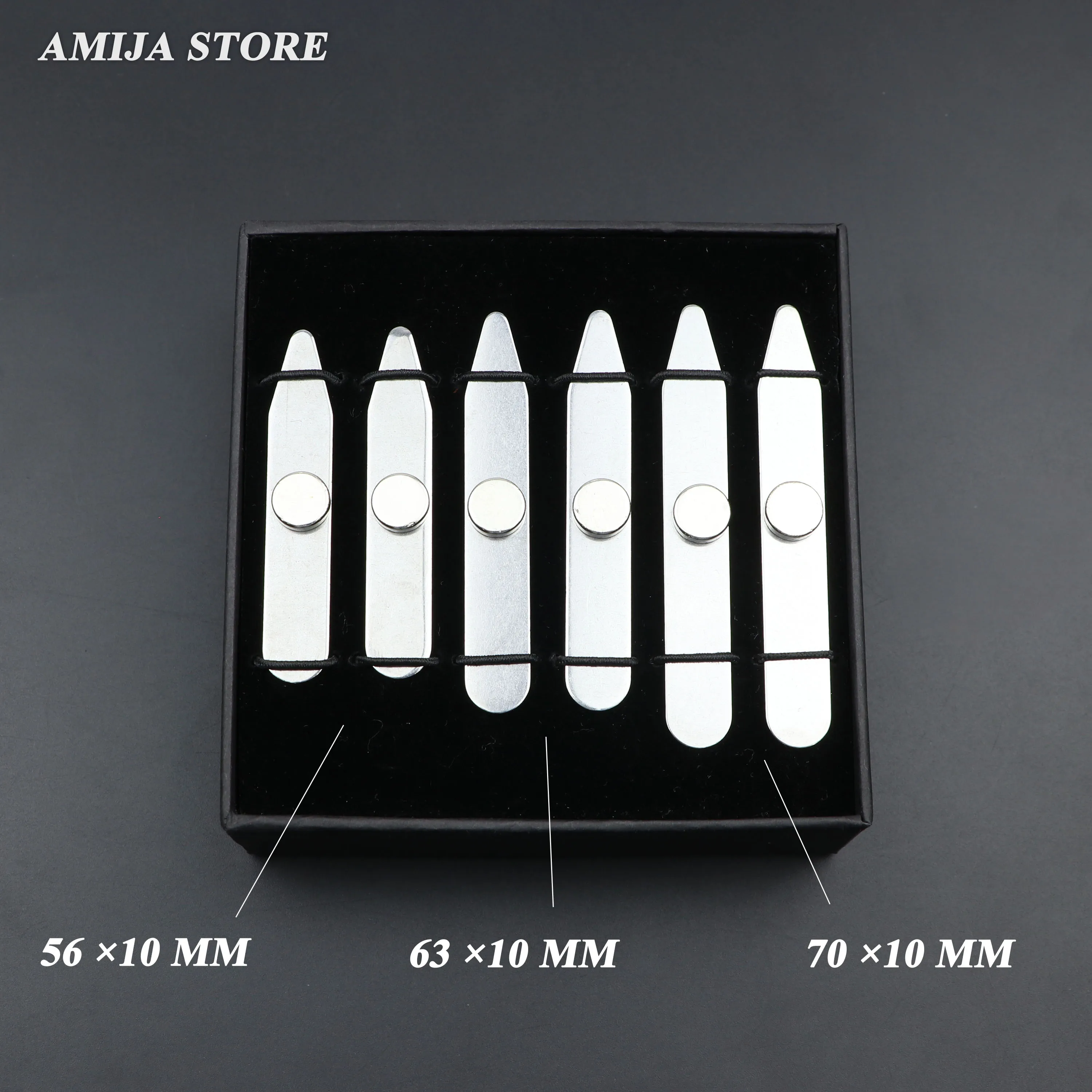 3SizeStainlessSteelCollarStaysForManCollarSupportBusinessMen