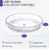 1PCS 9 Inch Lazy Susan Spice Rack Organizer, 360 Degree Rotating Round Lazy Susan Turntable for Cabinet, Clear 2