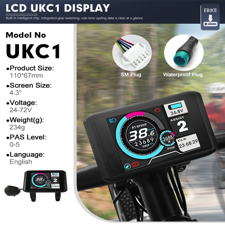 Display LCD TFT Per Bici Elettrica TFT-UKC1 - Protocollo UART26832