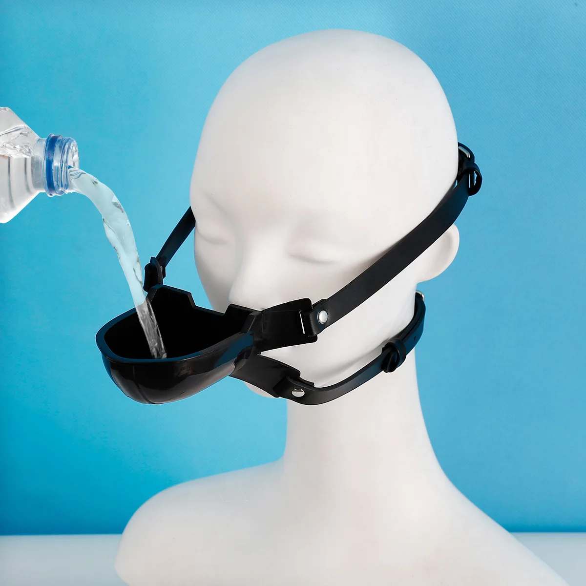 

Funnel Oral Enema Drool Plug Gags Bondage Head Harness BDSM Toilet Funnel Open Mouth Gag Mask Hood For Woman Sex Toys slave