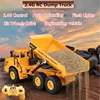 High Simulation RC Dump Truck 2.4G 6WD Remote Control Engineering Vehicle With Six Wheels Flash Light Can Up Down Auto Unloading 1