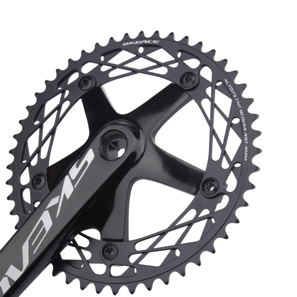 SKEACE ピストクランクセット 49T 165mm SKEACE ホローテック クランクセット、ピスト クランク
