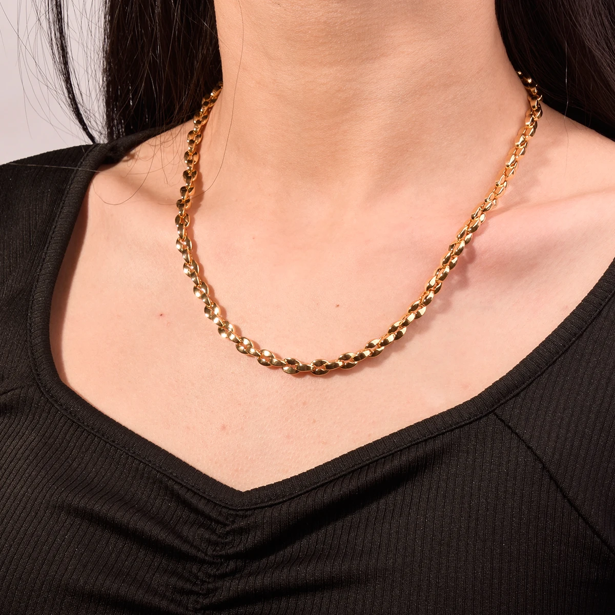 Selead 18 Inch New Gold 750 Chain Necklace For Women Men Fashion Jewelry Gifts | Украшения и аксессуары