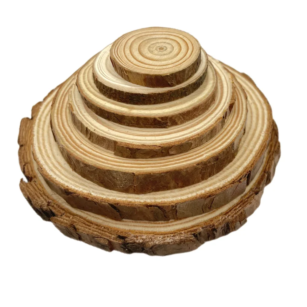 Description Picture 5 of item1PC-Bark Wood Slices multi-size Disc Coasters Pieces kit Circles Crafts Ornaments DIY Crafts