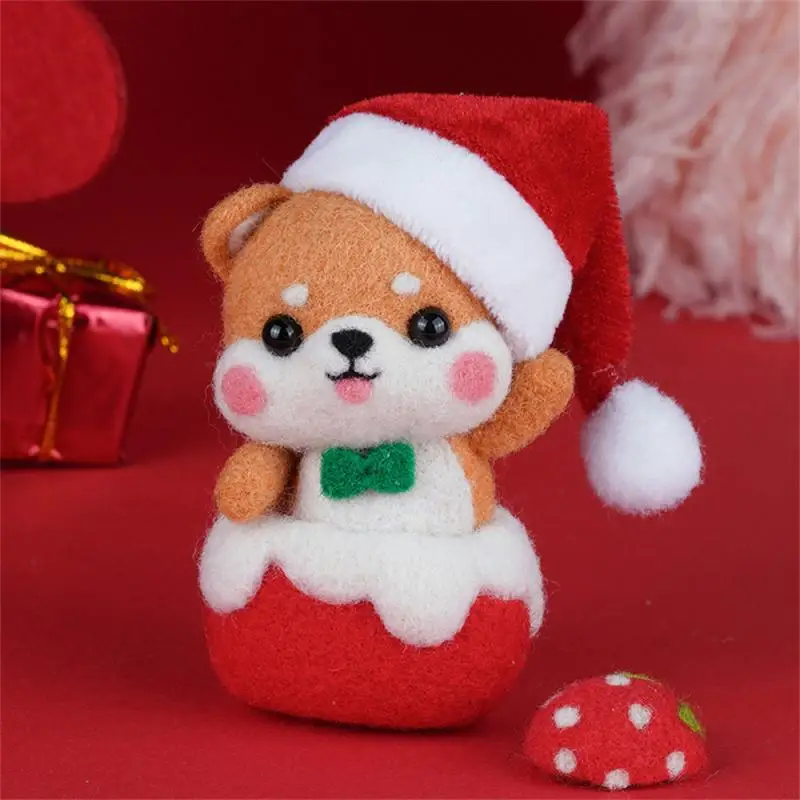 Unfinished Hanging Ornaments Unique High-quality Materials Festive Creative Trend Christmas Handmade Woolen Animals Gift Diy