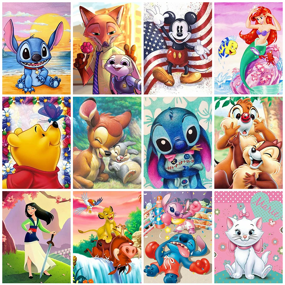 Disney 5d Coloring By Numbers Stitch Oil Painting By Numbers