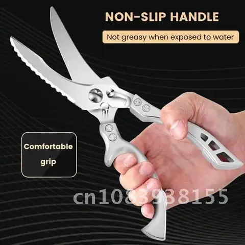 

Steel Kitchen Scissors Knife Stainless Powerful Chicken Bone Scissor Chicken Duck Fish Cutter Detachable Vegetables Scissors