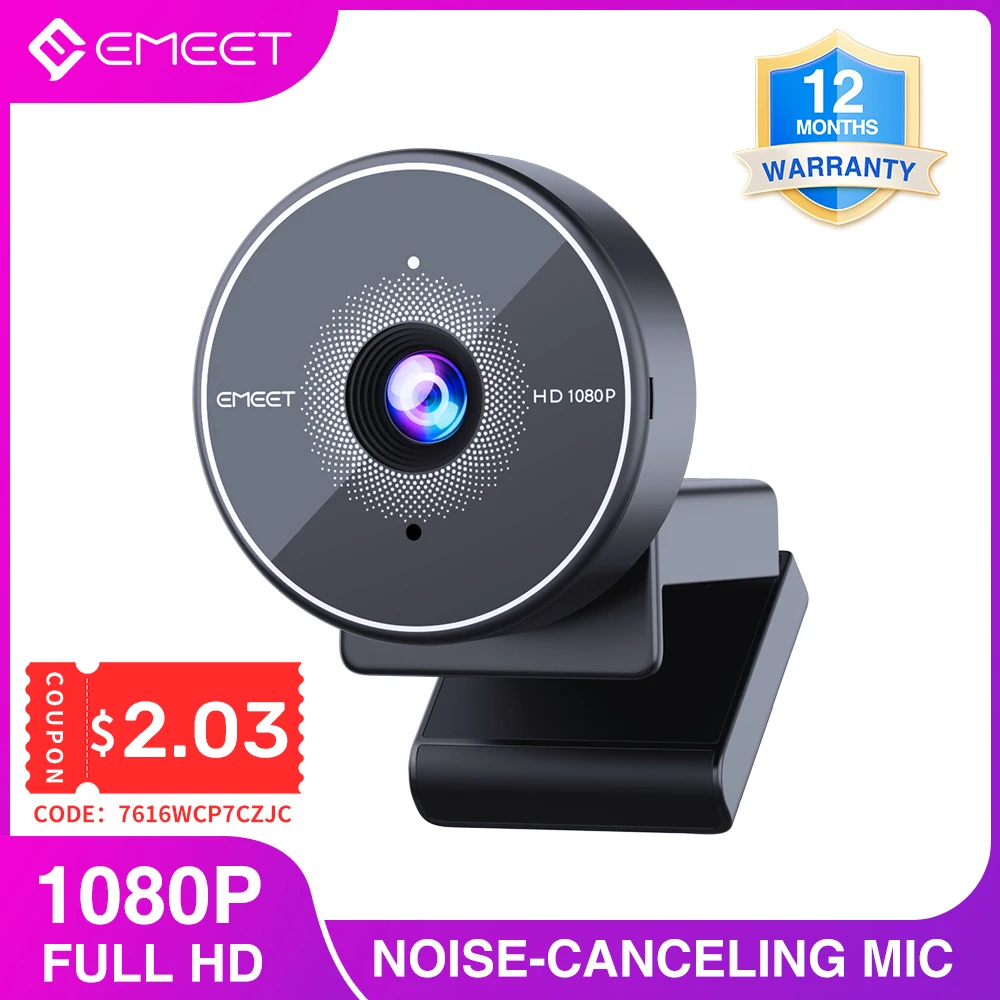 Emeet C955 1080p Full Hd cam With Microphone Usb Plug  Cam For