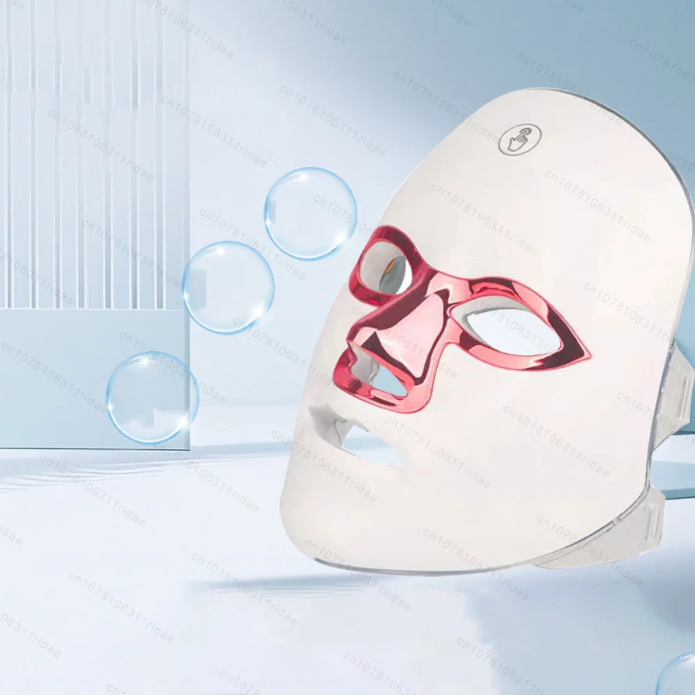 7色LEDフェイシャルマスク（ネック用レッドライトセラピーマスク付き）肌引き締めリフティングアンチエイジングバイオライト美白ホームケア