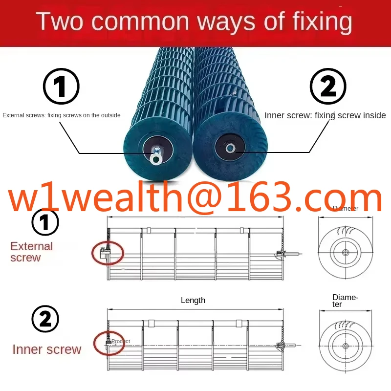 Air Conditioning Internal Unit Tubular Fan Roller Fan Blade
