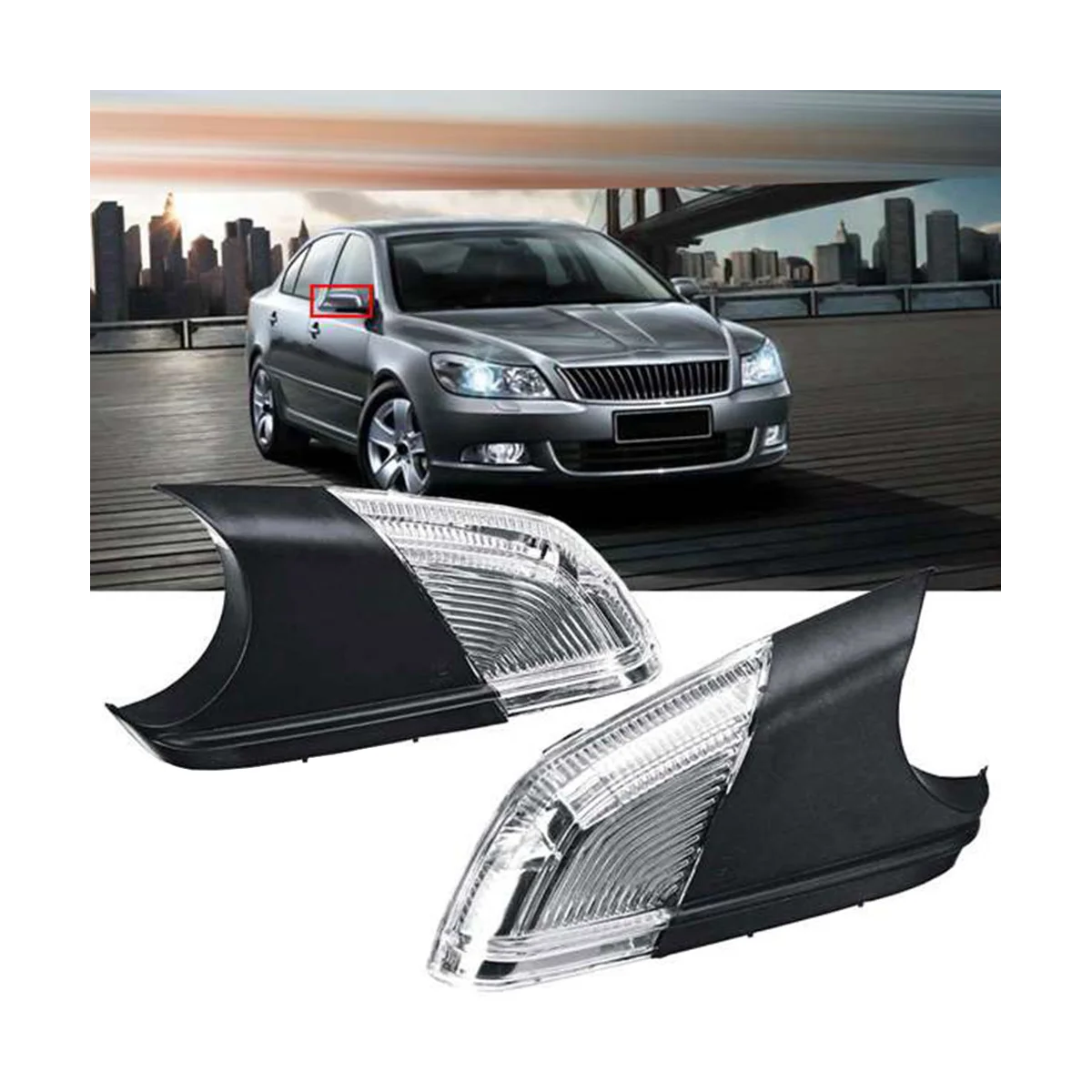 

Фонарь с боковым зеркалом заднего вида 1Z0949101C для Skoda Octavia MK2 A5 2004-2013 для Polo 2005-2009