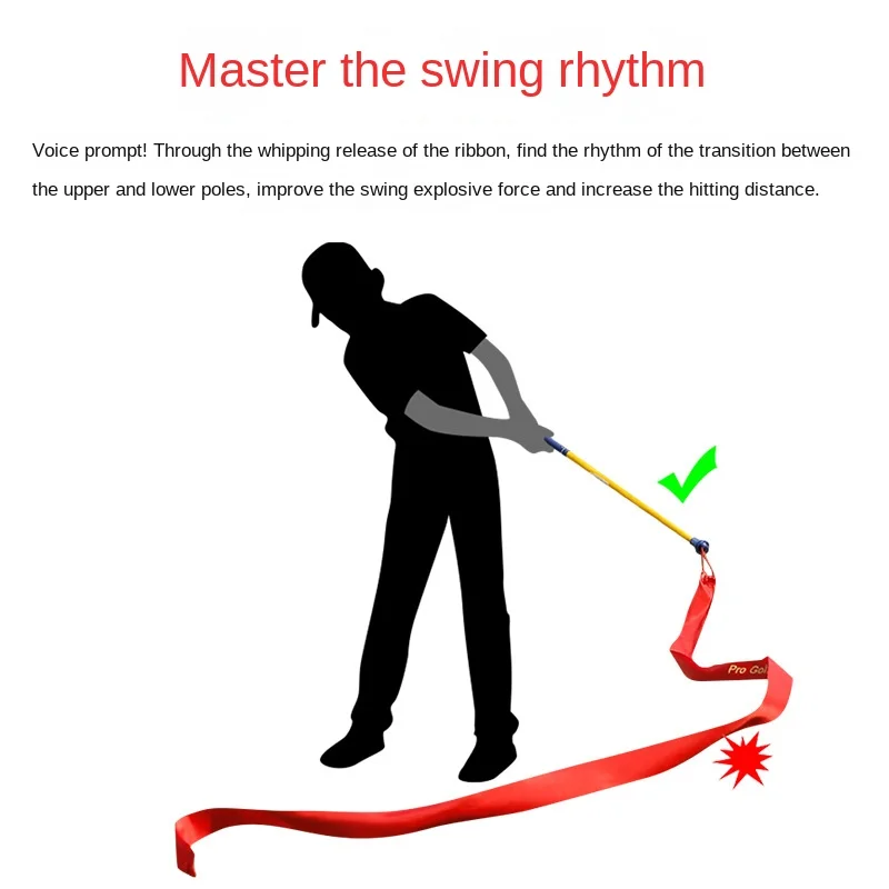 Golf Practitioner Ribbon Swing Stick Sound Practice To Improve Swing Speed Training HGB020 golf swing trainer