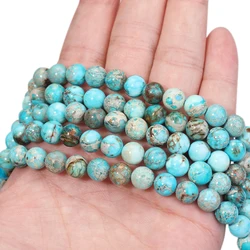 Natural Lake Blue Imperial Jasper & Turquoise Beads for DIY Jewelry and Accessories (Imperial Turquoise)