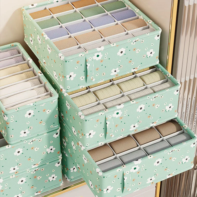 Armadietto per camera da letto Cassetto Organizzatore di biancheria intima Calzini Reggiseno Scatole portaoggetti per abbigliamento Armadio Organizzatore di vestiti Pantaloni Calzini Organizzatore - immagine 6
