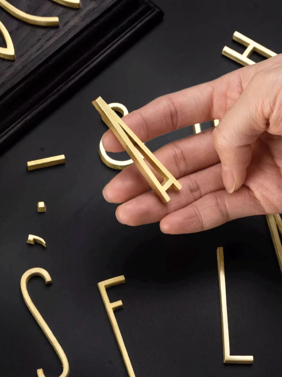 House Numbers 1 PC Solid Brass Gold House Numbers Wall Decoration