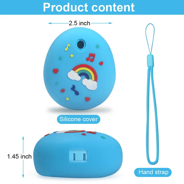 Travel Protection Bag Silicone Electronic Pet Machine Protector with Detachable Hand Rope Cartoon Pattern for Tamagotchi Pix 6