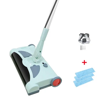 2 in 1 Electric Vacuum Cleaner Rechargeable Wireless Hand Push Mop the Floor Vacuum Cleaner Household Electric Mop Broom Robot 1