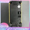 1:48 4CH Yellow RC Single Double Bus Light Sound Electric School Tourist Sightseeing Vehicles Car Simulagtion Toys Gifts 6