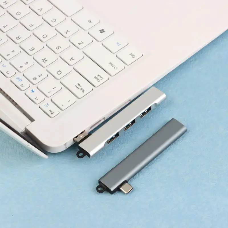 High-Speed 4-Port USB 3.0 Hub with Type C Splitter