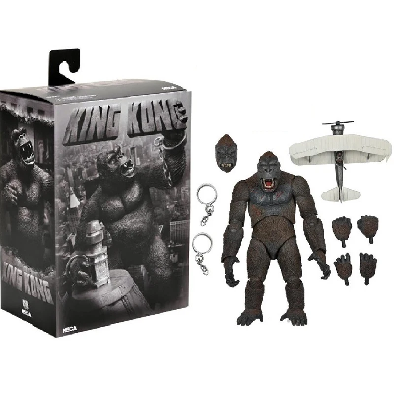 Original Neca King Kong With Plane Articulated Pvc Figure Model Toys