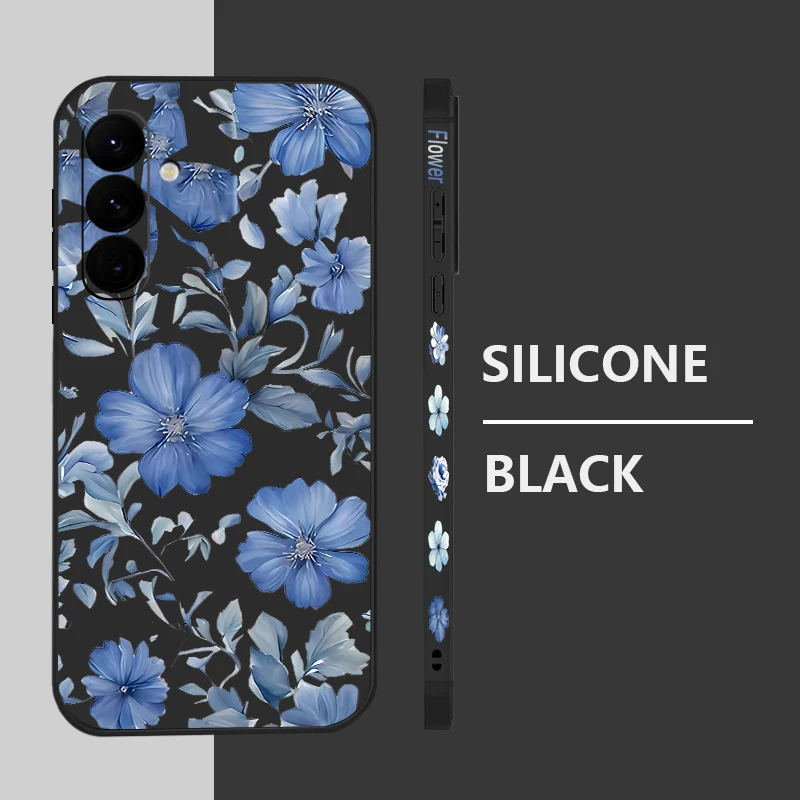 Floral Pattern Soft Phone Case - Elegant Flower Design Protective Cover
