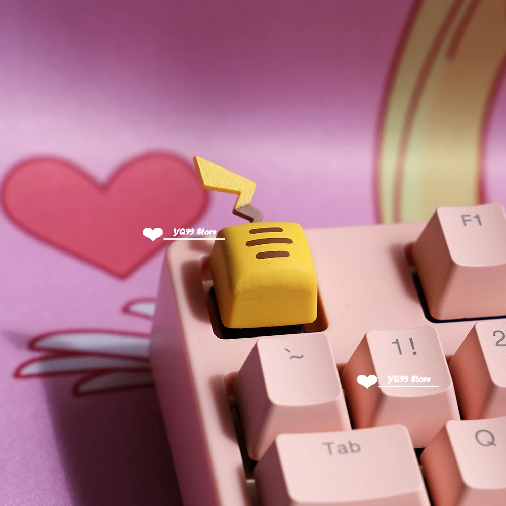 Tridimensional Anime Cartoon Elf Keycaps Chave Esc Resina Keycap Keycaps Teclado Kawaii Compatível com Interruptores mx - Imagem 2