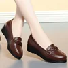 Spring Autumn British Style Retro Platform Black Mother Leather Shoes Women Soft Sole Classic Non-slip Flats Loafers 4