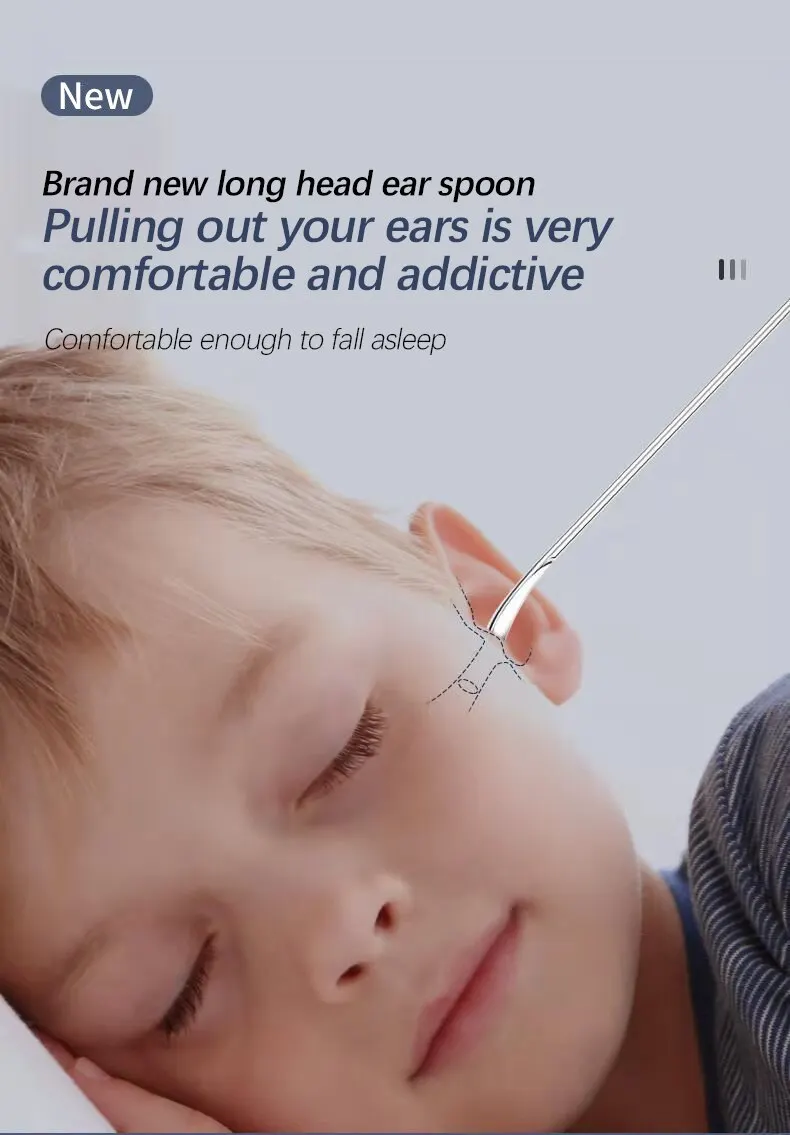 Description Picture 6 of itemfor Baby Adults Ear Care Set 6Pcs Ear Wax Remover Cleaning Kit Pickers Ear Pick Earwax Cleaner Curette Spoon Care Removal Tool