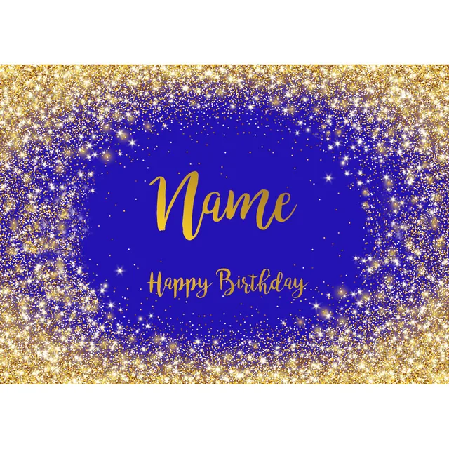 Birthday Banner Customize Photo Background Custom Name Silver Golden Pink Glitter Photophone Backdrops Party Decor Photocall Auburn