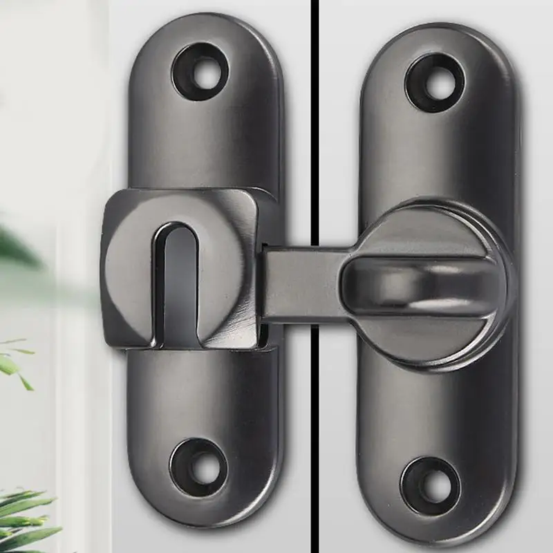 Sliding Gate Lock 90/180 Sliding Door Latches Security Door Locks Barn Lock Hardware With 4 Screws Punch-Free Installation
