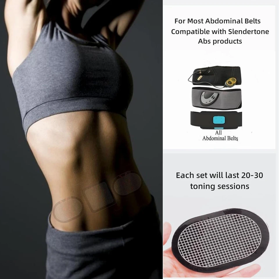 Abs Belt &Bottom Belt & Electrode Pad ３ 3 Generic Abs Stimulator Belt Gel Pads for All Abdominal Belts
