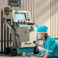 Luxury Simulation Medical Table Set Medical Trolley Puzzle Doctors Nurses Injection Play House  Simulated Medical Kit Toy Gift 1
