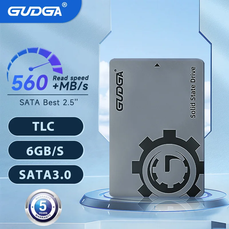 Gudga Ssd Sata 2.5 "Ssd 1Tb 512Gb 256Gb 128Gb 64Gb Disco Rigido Disco Dischi A Stato Solido Hdd Interno Da 2.5" Per Computer