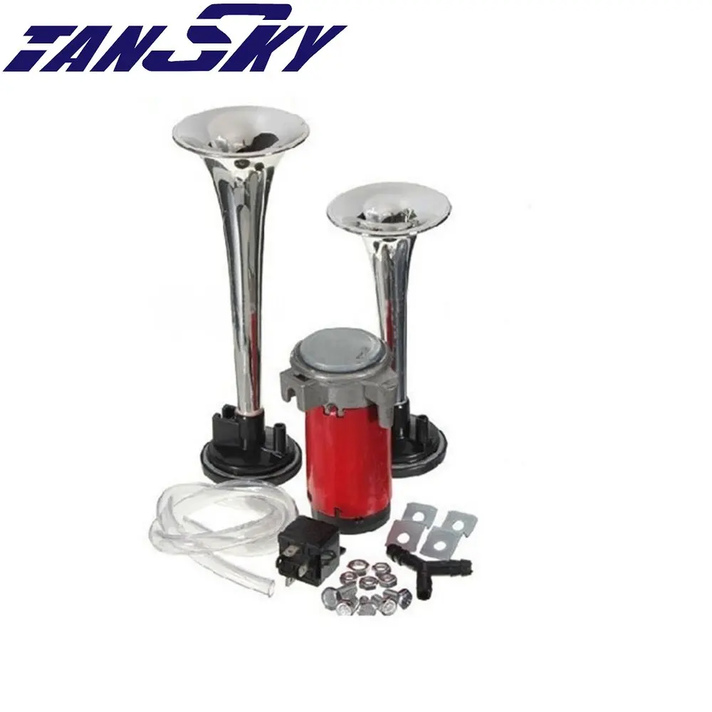 12V 135db Twin Trumpet Air Horn Compressor Set Kit Car Boat Truck For Ford Mustang 05-10 V8