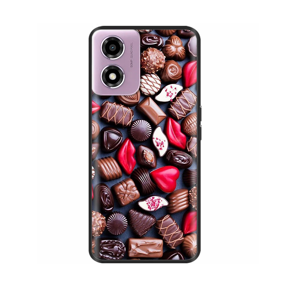 Motorola Moto E14 Soft TPU Silicone Protective Back Cover with Printed Design