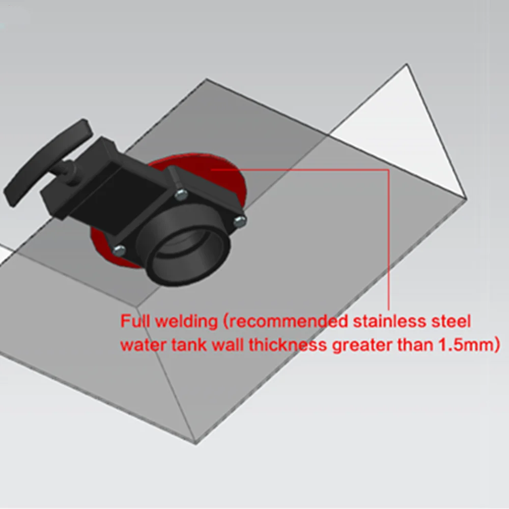 ALWAYSME RV Water Tank Waste Valve For Stainless Steel Water Tank
