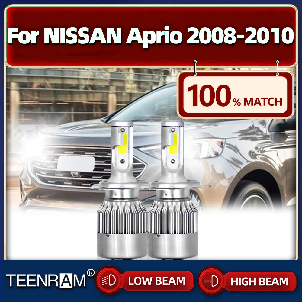 

H4 Led Headlight Bulbs 20000LM Super Bright Car Light High Low Beam Auto Lamps 12V 6000K White For NISSAN Aprio 2008 2009 2010