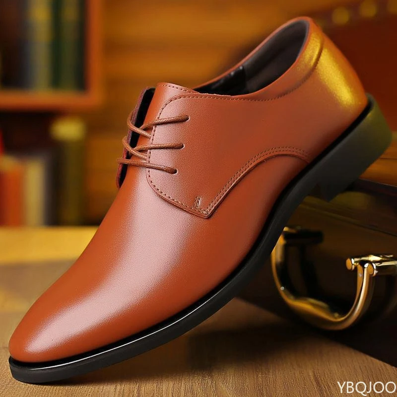 Large size fashionable men's office formal shoes low cut daily comfortable pointed multifunctional men's wedding men's shoes