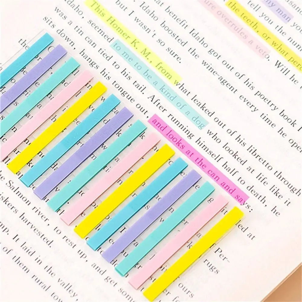 300pcs Page Marker Transparent Student Fluorescent Reading Highlight Sticker Sticky Notes Stickers Index Index Tabs Flags
