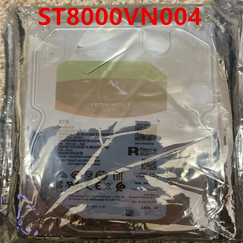 

New Original HDD For Seagate 8TB 3.5" SATA 6 Gb/s 256MB 7.2K For Internal Hard Drive For Enterprise Class HDD For ST8000VN0004