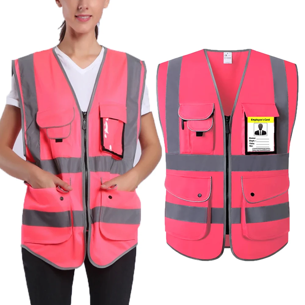 Womens Vest Pink Safety Vest With Pockets Pink Safety Vest Walmart