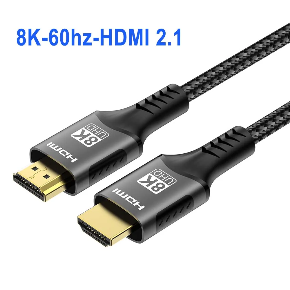 Ultra High-Speed 8K HDMI 2.1 Cable - 10ft, 48Gbps, HDR, eARC-Compatible