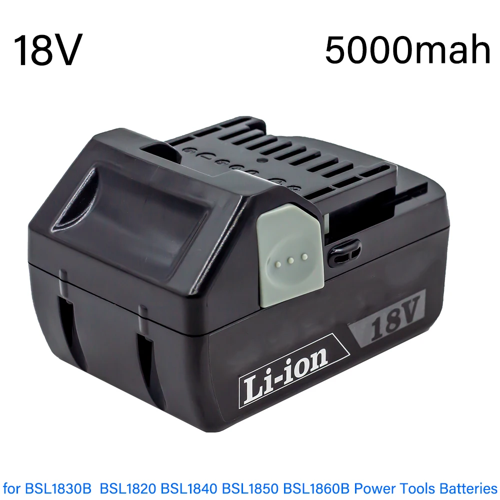 

2023 For Hitachi 18V 5000mAh Li-ion Power Tool Battery BSL1815X BSL1830 330067 330068 330139 330557