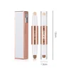 O.TWO.O Contour Stick Double Heads Contour Waterproof Matte Finish Highlighters Clavicle Shadow Pen Face 3D Highlight Concealer 5