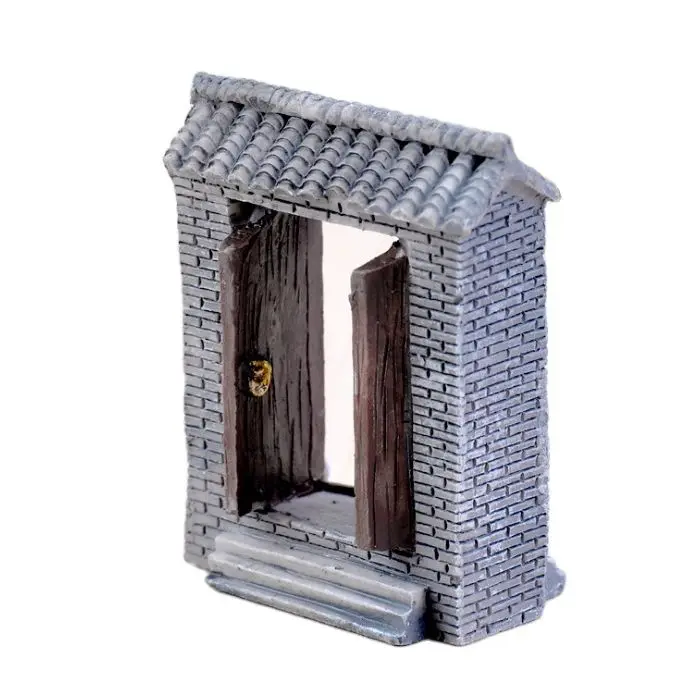 Ancient House Archway Micro Landscape Mini Old City Gate Resin DIY Ornaments Crafts Bonsai Fairy Garden Supplies 1 Pcs