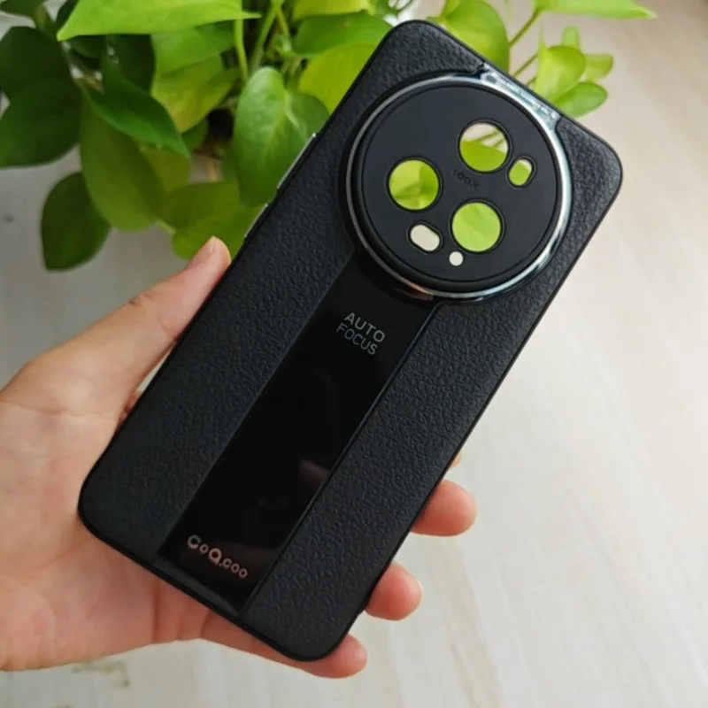 Luxury Lichi Leather Ultra-Thin Matte Case with Lens Protection