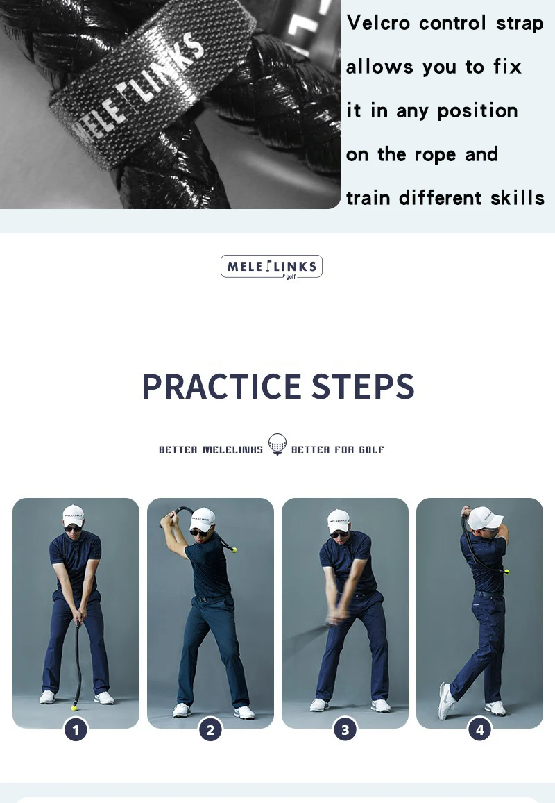 Golf Practice Training Rope Elastic Golf Swing Trainer Golf Postural Correction Rope Corrective Action Training Aids Drop Ship