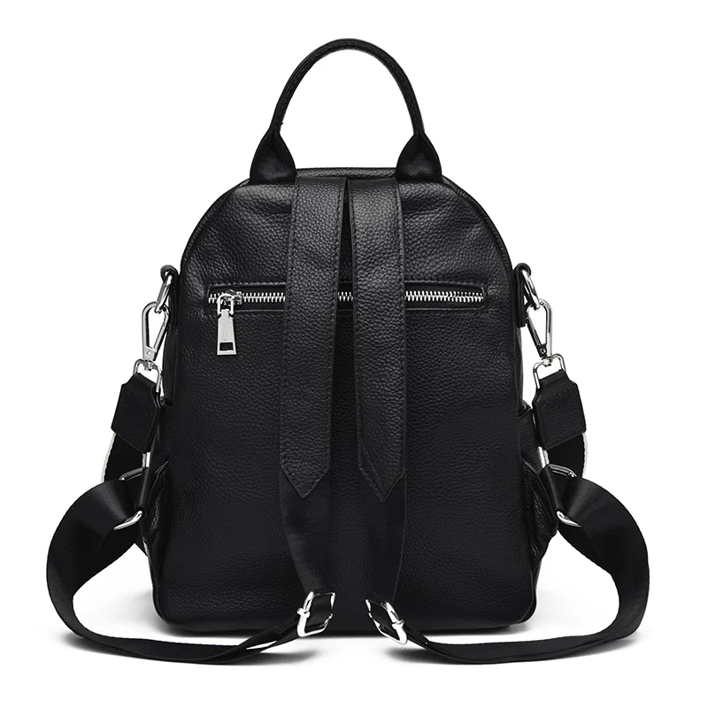 2024 New Fashion Luxury Brand Cow Genuine Leather Women Backpacks Female Ladies Girl Student Korean Casual Designer Backpack