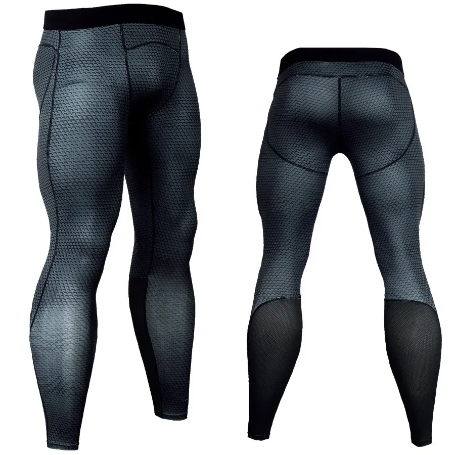 Pantalon de course &agrave; Compression pour hommes, Legging de sport, respirant, &agrave; s&eacute;chage rapide, Fitness, d'athl&eacute;tisme