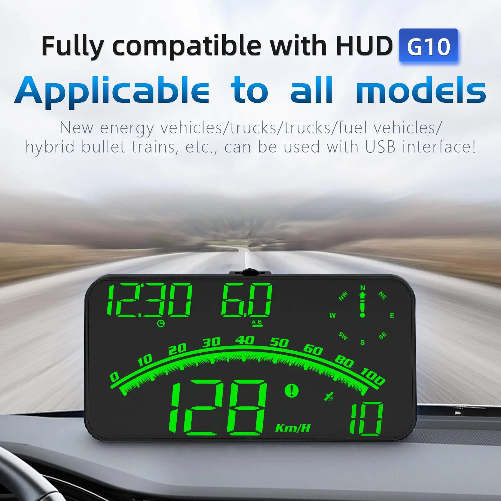 4inch Car GPS Head up Display HUD G10 GPS Speedometer Odometer Hud